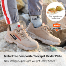 Safetoe Steel Toe Kevalr Midsole Metal Free Industrial Safety Shoe L-7388